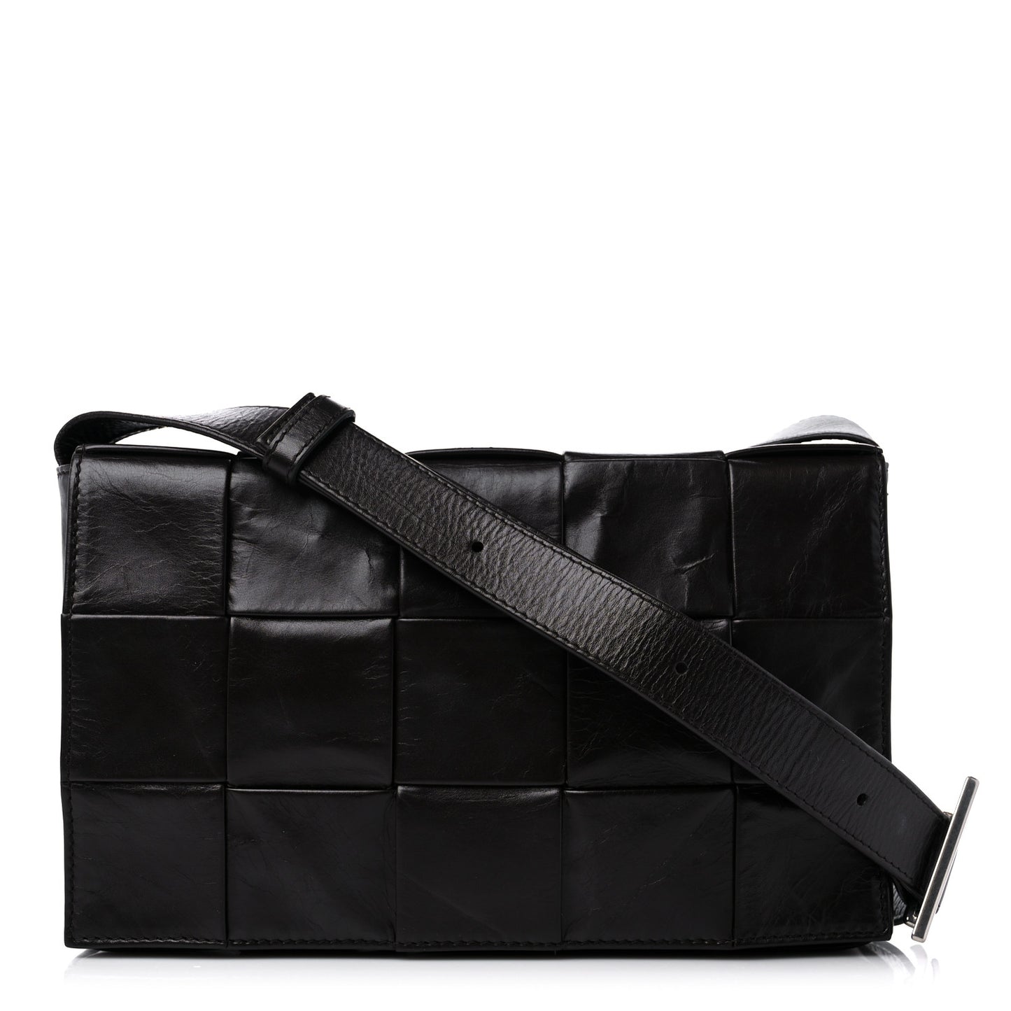 Paper Calfskin Maxi Intreccio Cassette Crossbody Bag Fondant