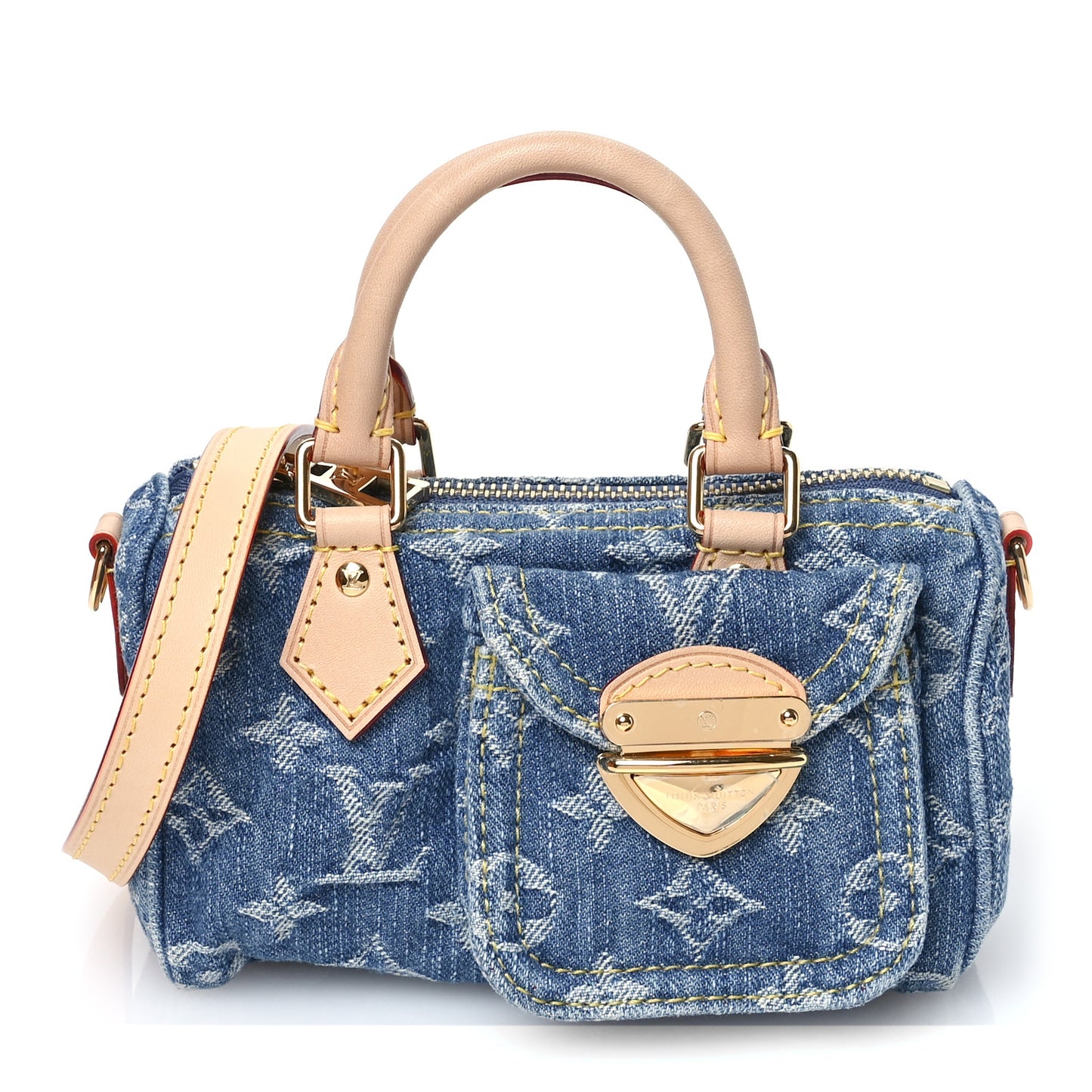 Monogram Denim Nano Speedy Blue