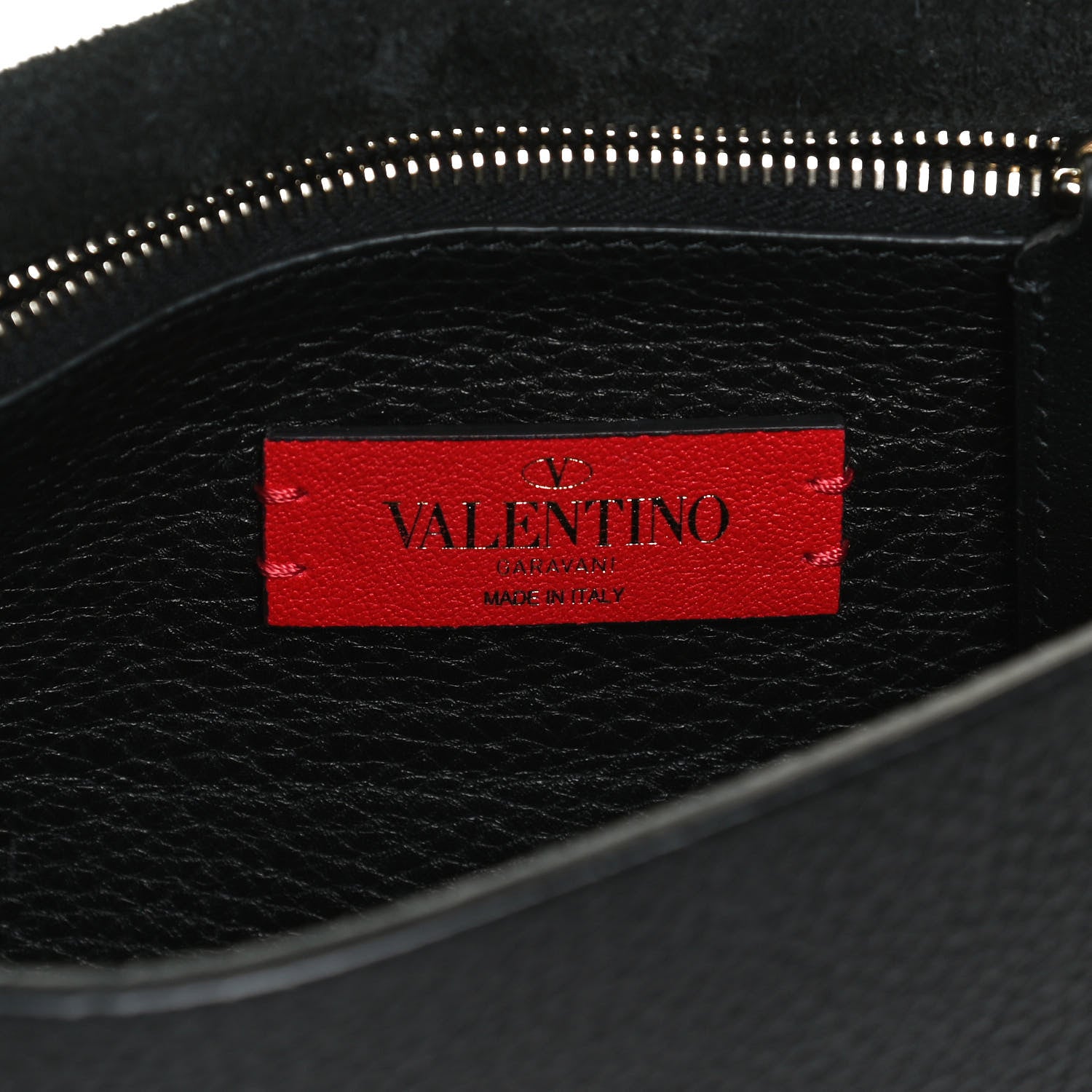 Valentino Garavani Pebbled Calfskin Rockstud Side Slip Crossbody Black 6 of 9