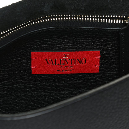 Valentino Garavani Pebbled Calfskin Rockstud Side Slip Crossbody Black 6 of 9