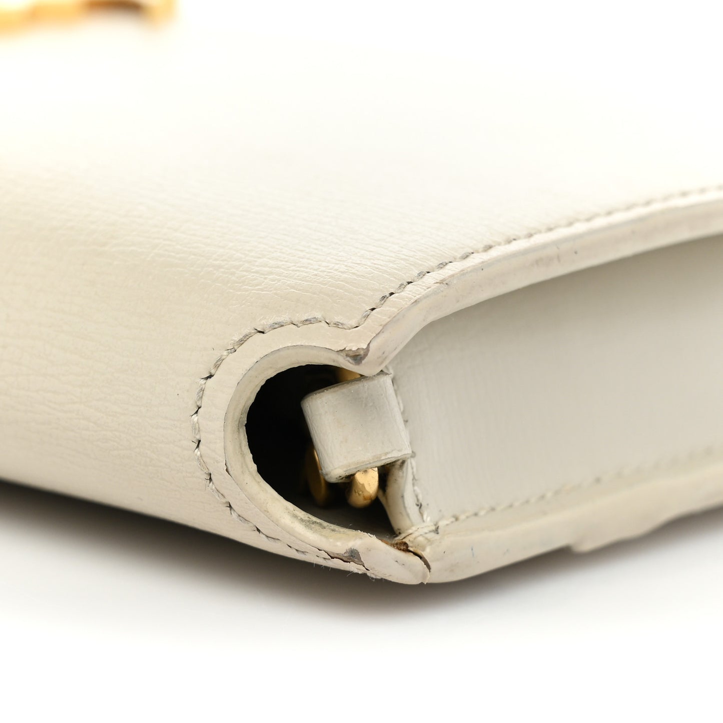 Smooth Calfskin Monogram Phone Holder Crossbody Crema Soft