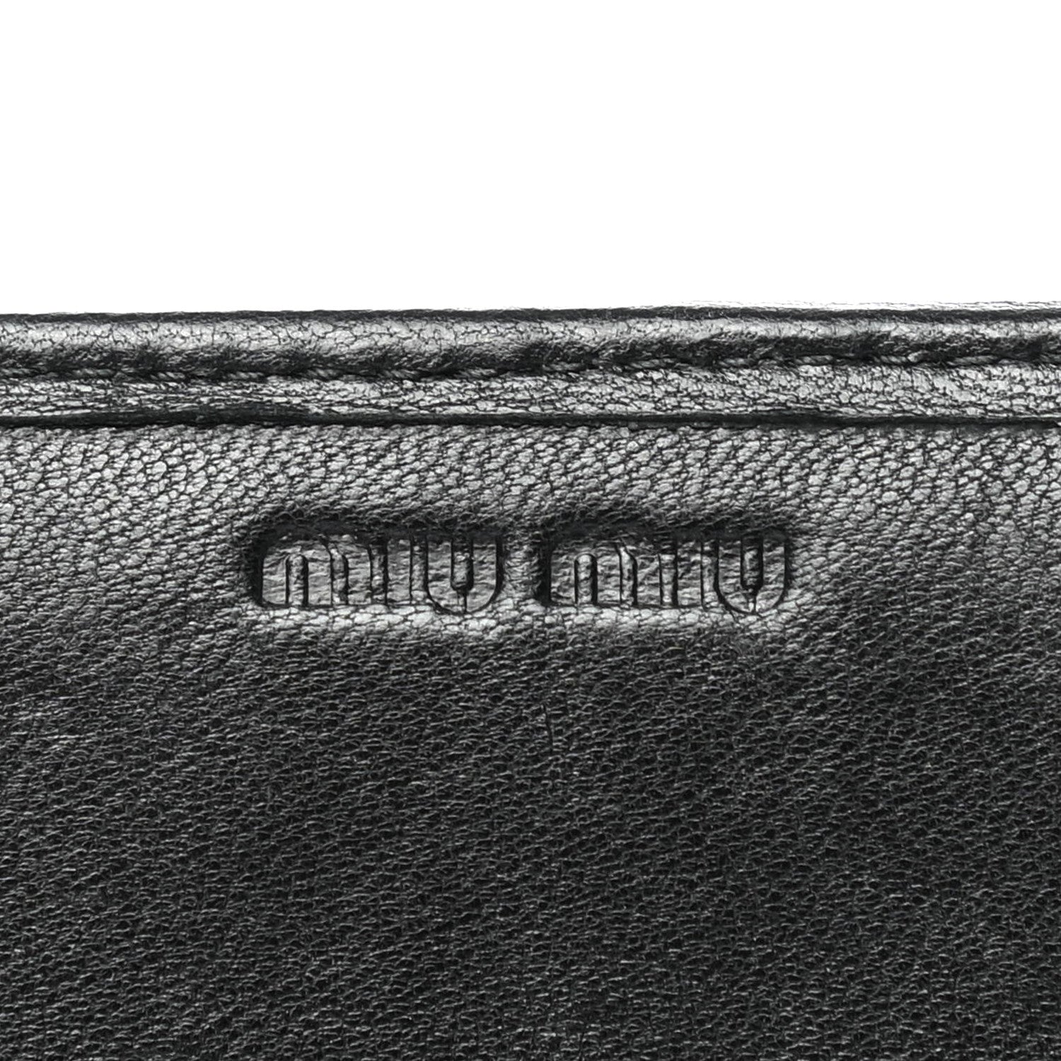 Miu Miu Nappa Matelasse Wallet On Chain Black 6 of 7