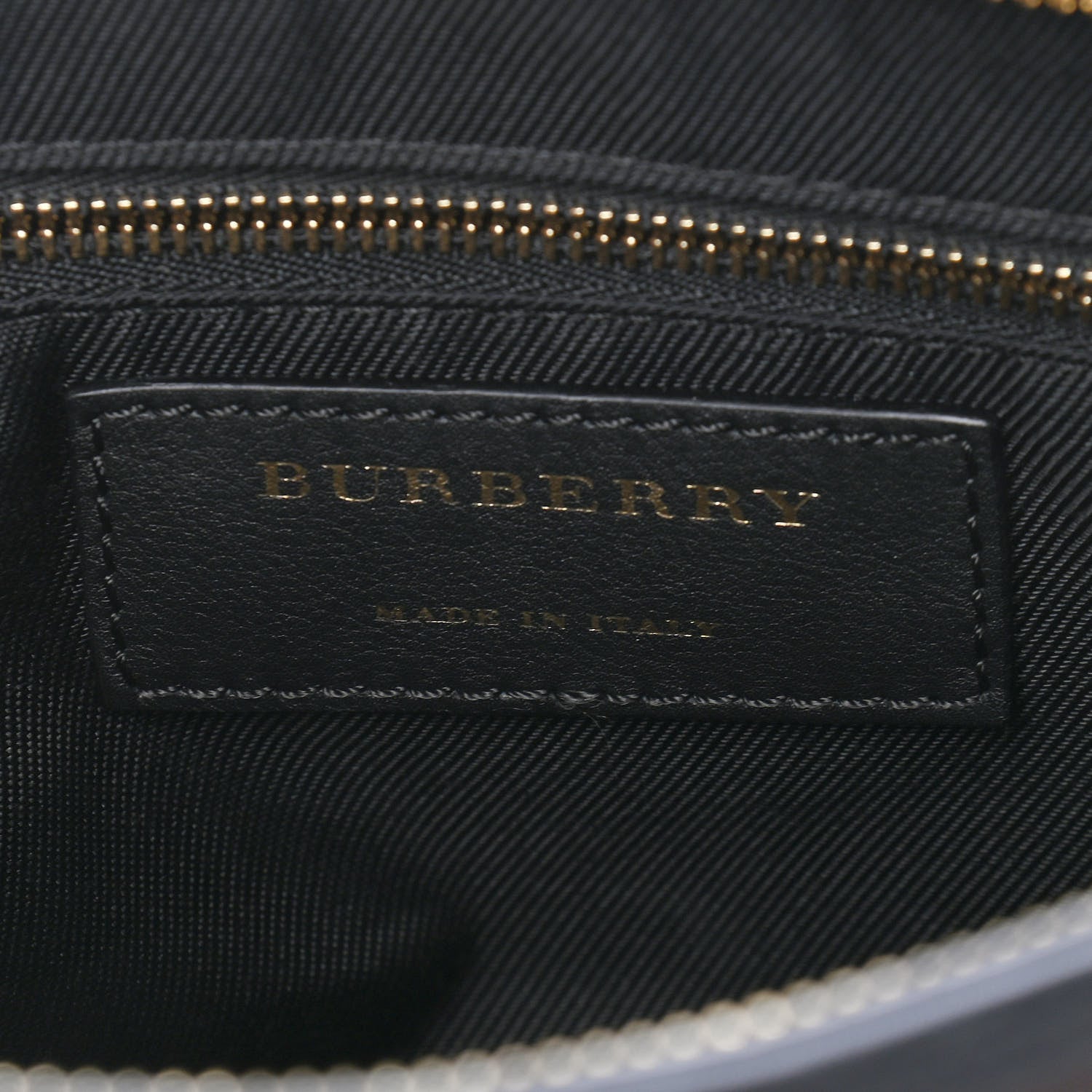 Burberry Nylon Calfskin Camouflage Check Small Chichester Crossbody Clutch Bag Honey Black 6 of 8