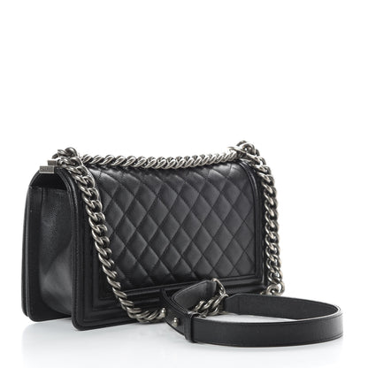 Chanel Caviar Quilted Medium Boy Flap Black 3 of 14