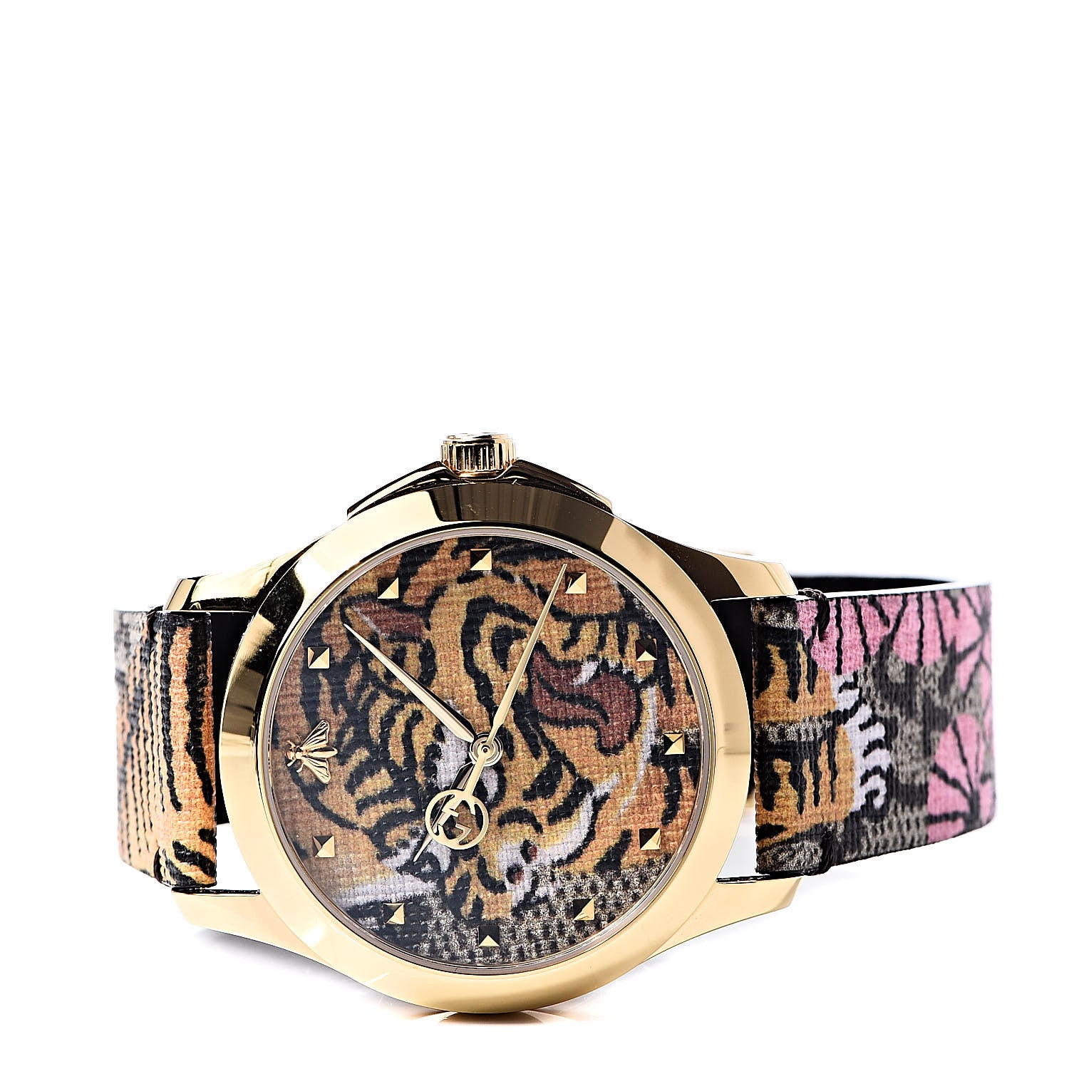 Gucci Stainless Steel Canvas 38mm Le Marche Des Merveilles Bengal Tiger Quartz Watch 6 of 7