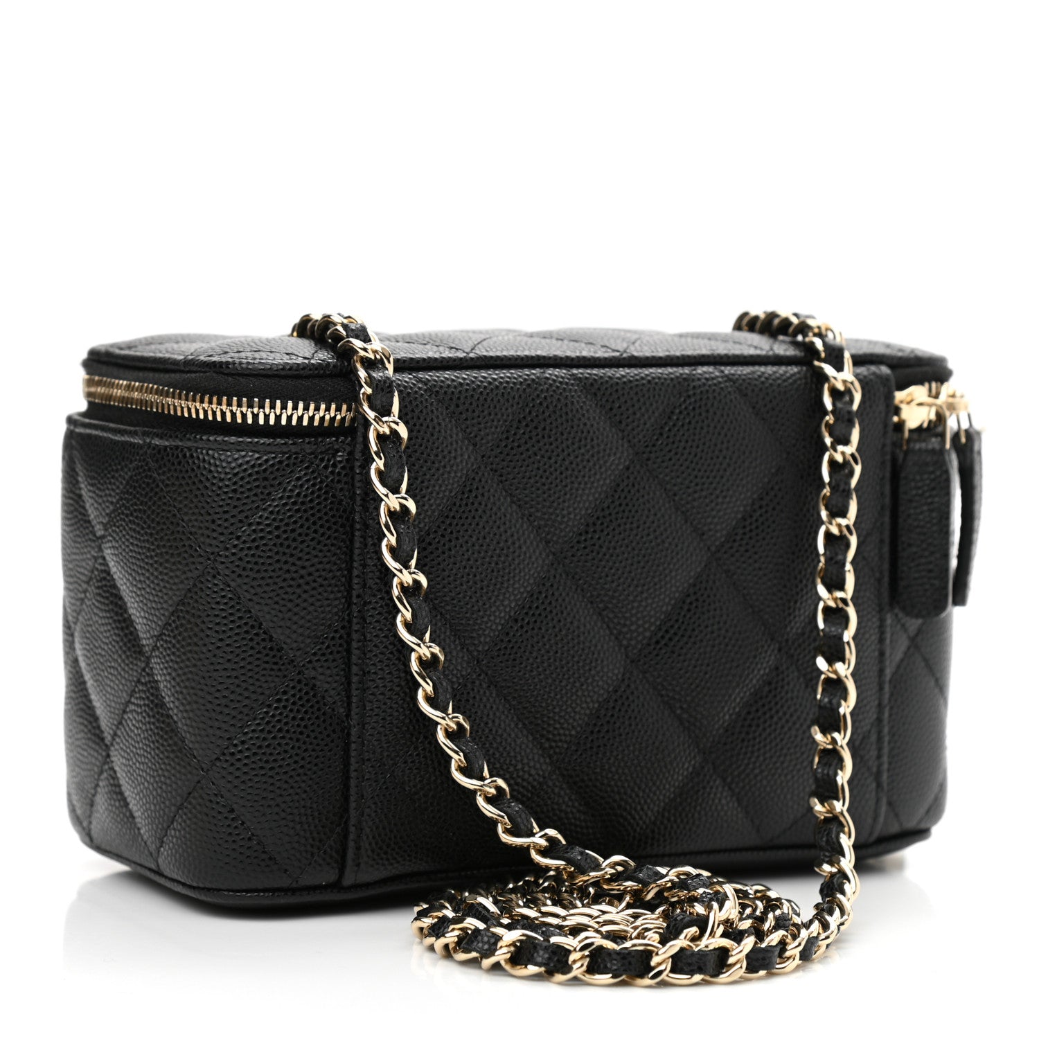 Chanel Caviar Quilted Small Vanity Case With Chain Black 3 of 11