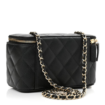 Chanel Caviar Quilted Small Vanity Case With Chain Black 3 of 11