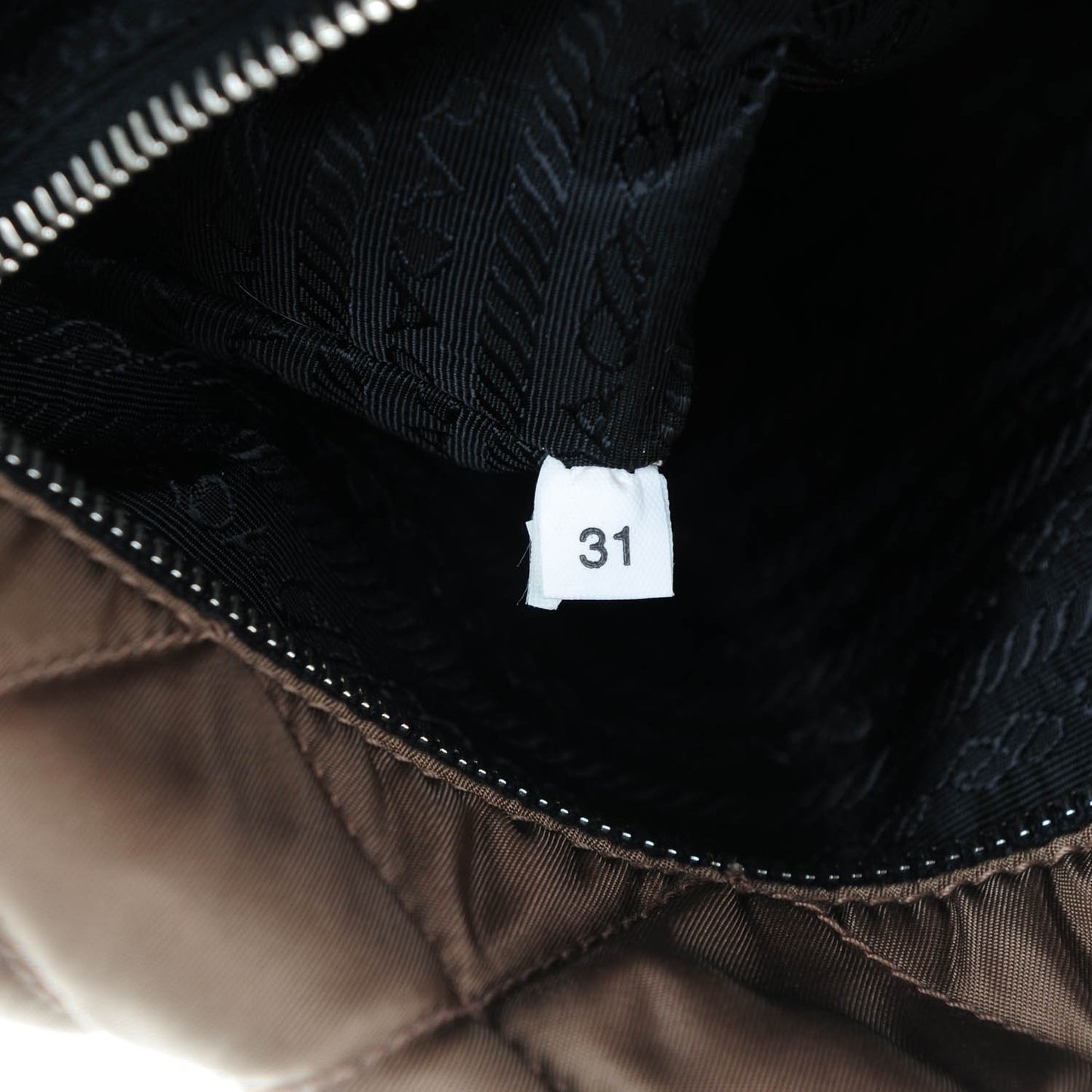 Tessuto Nylon Quilted Small Tote Antilope Black