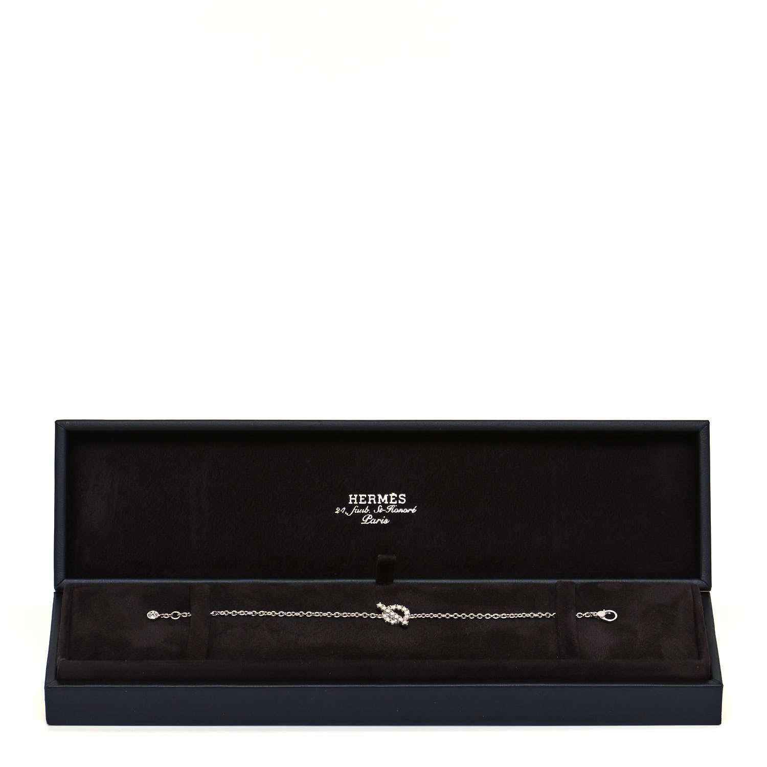 Hermes 18K White Gold Diamond Finesse Bracelet SH 5 of 5
