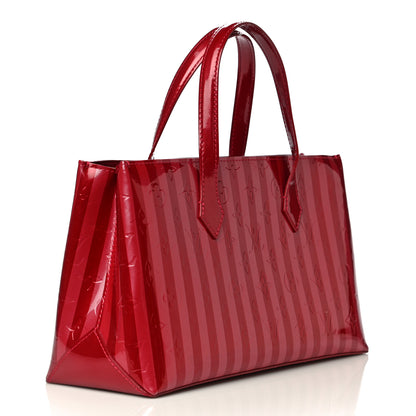 Louis Vuitton Vernis Rayures Wilshire PM Pomme D'Amour 2 of 9