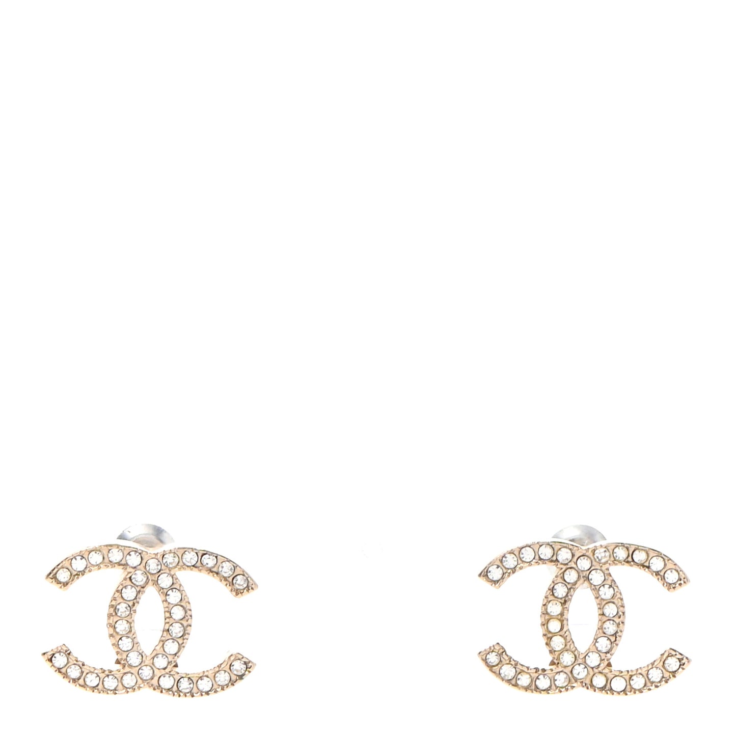 Crystal CC Earrings Gold