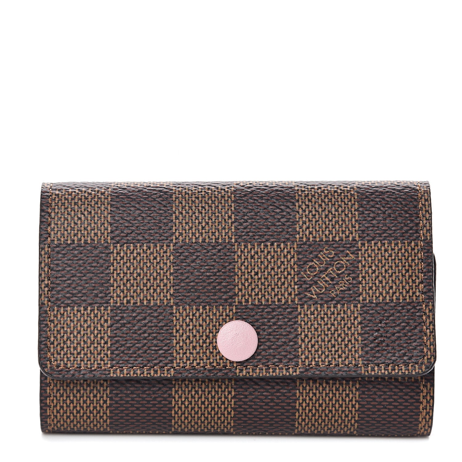 Louis Vuitton Damier Ebene Multicles 6 Key Holder Rose Ballerine 1 of 5
