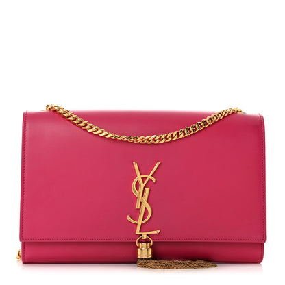 Saint Laurent Smooth Calfskin Classic Monogram Kate Tassel Chain Wallet Pink 1 of 12