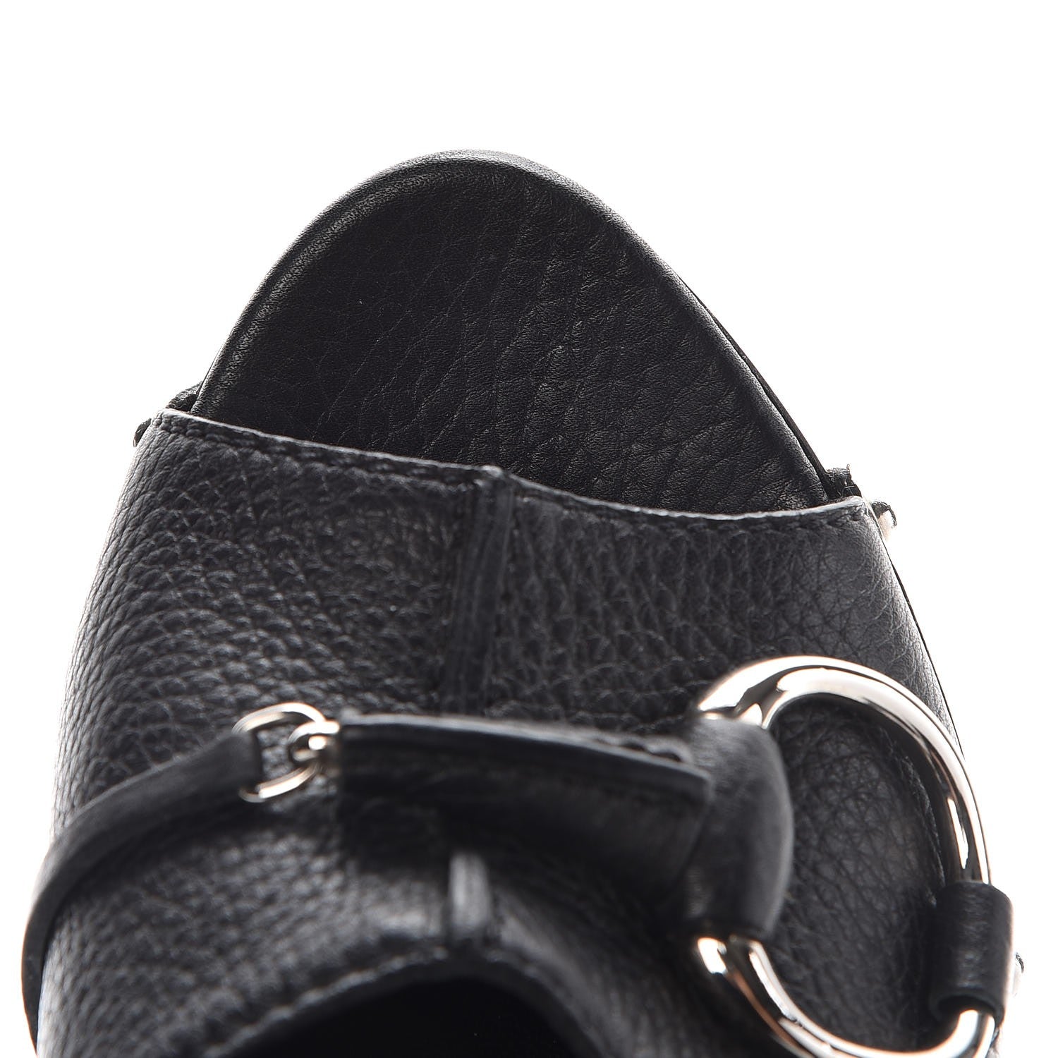 Gucci Cellarius Soft Calfskin Icon Bit Platform Clog High Heel Slide Sandals 37.5 Black 10 of 13