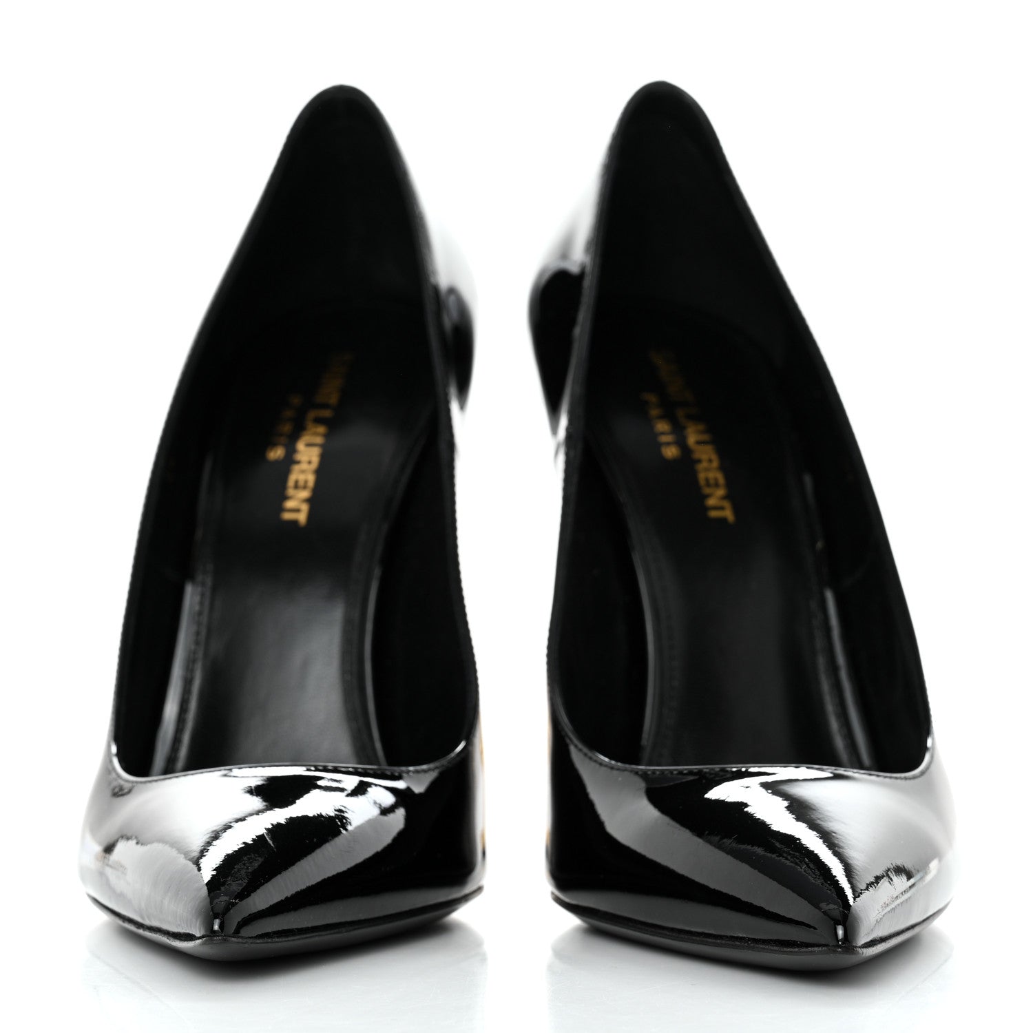 Saint Laurent Patent Opyum 110 Pumps 39 Black Gold 2 of 8