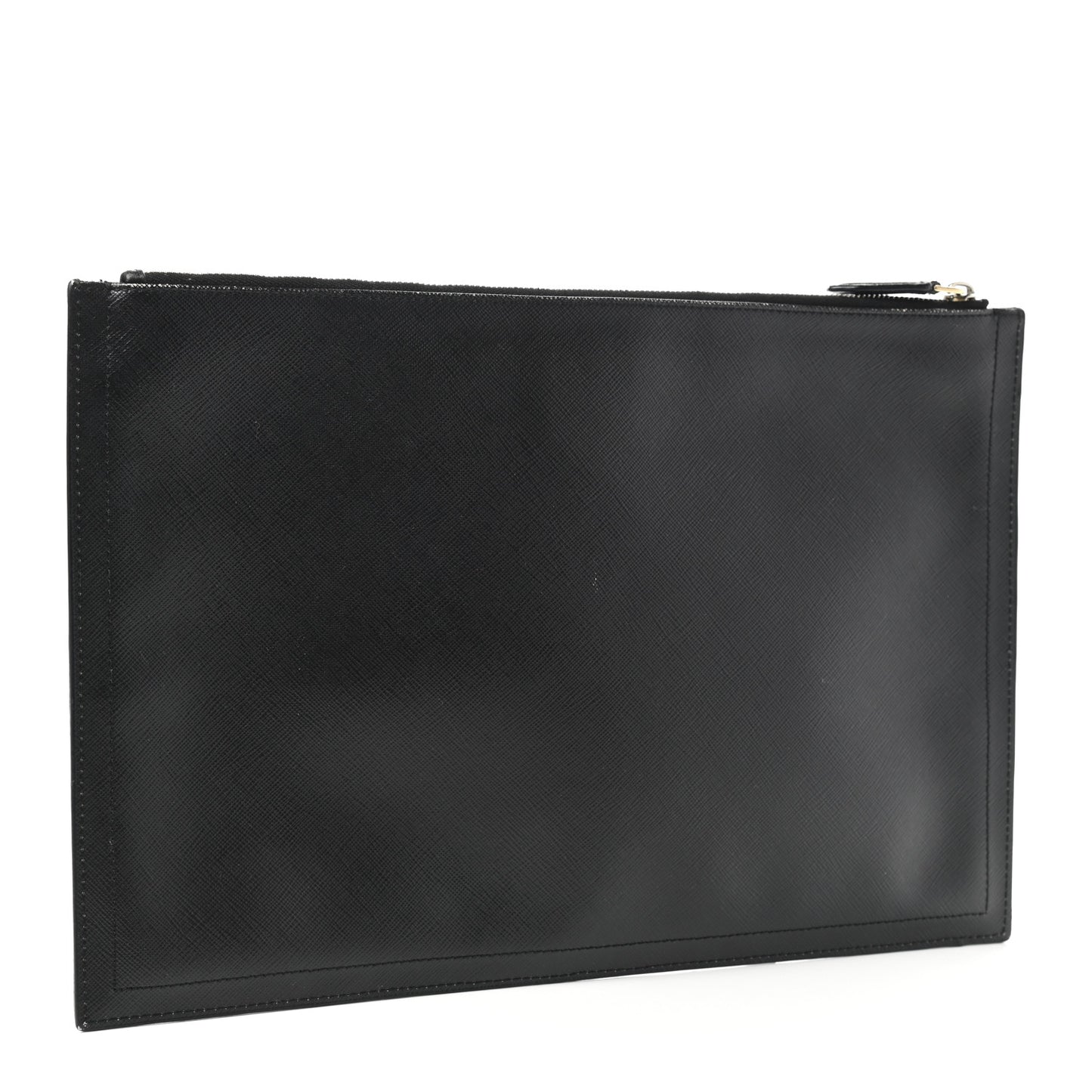 Textured Coated Canvas Pixel Madonna Print Medium Cosmetic Pouch Black