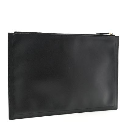 Givenchy Textured Coated Canvas Pixel Madonna Print Medium Cosmetic Pouch Black 3 of 18