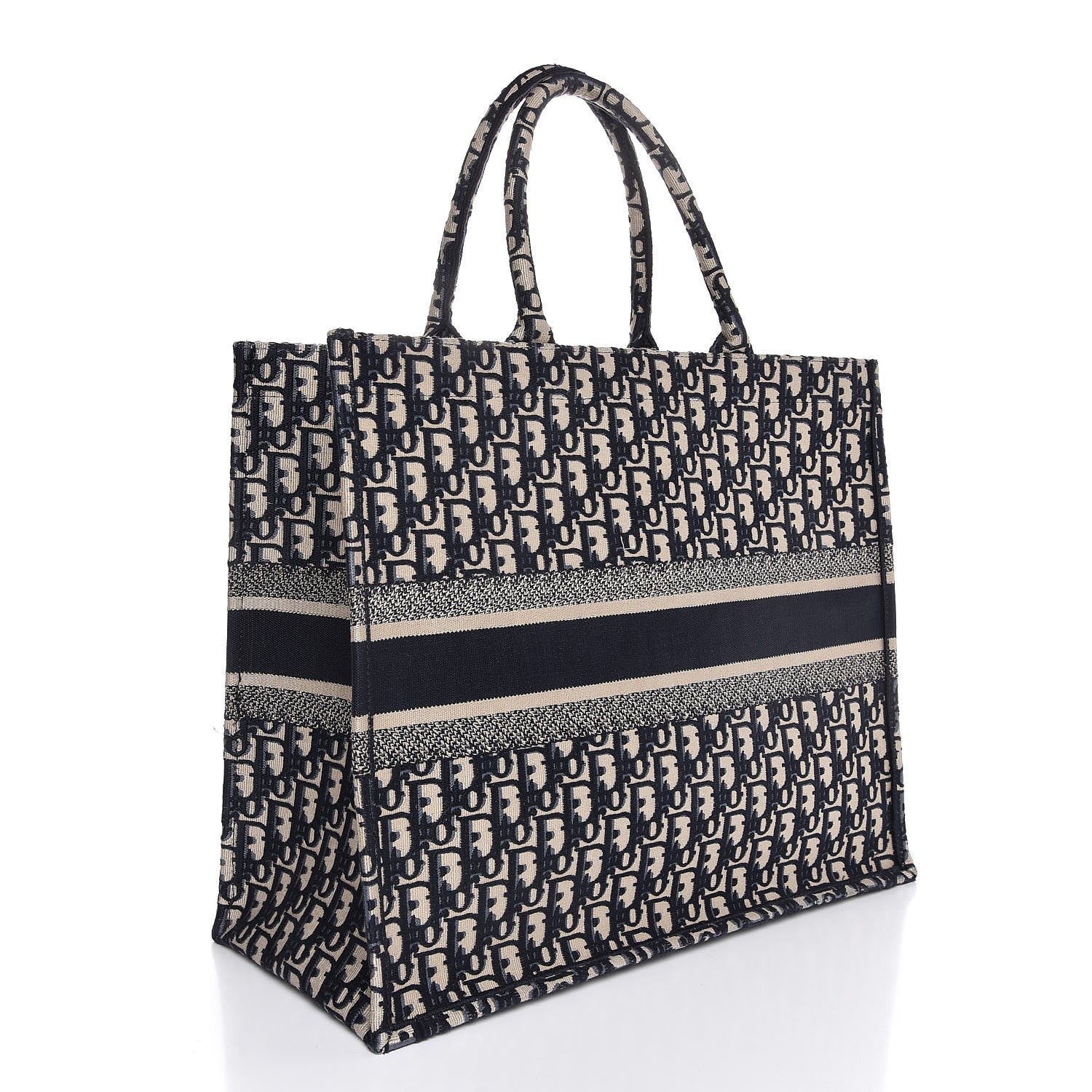 Christian Dior Oblique Book Tote Blue Multicolor 3 of 7