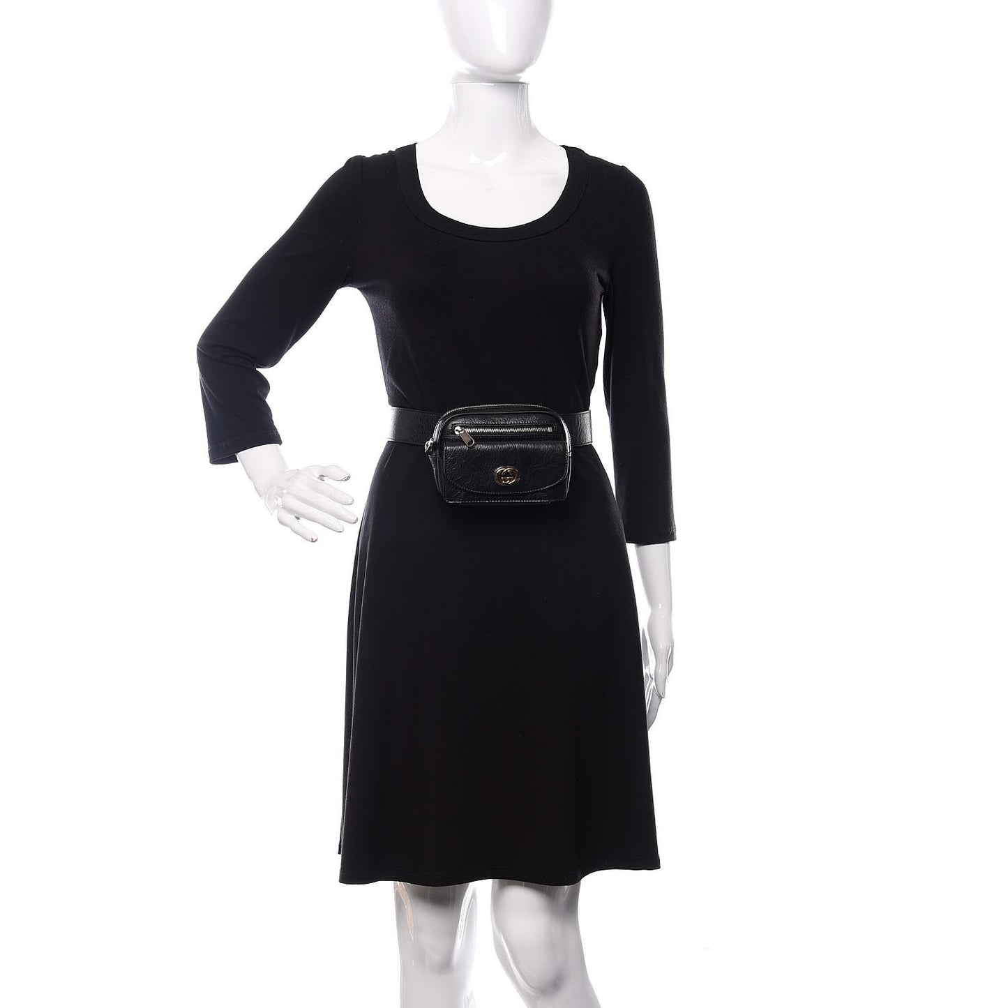Fluffy Calfskin Mini Morpheus Belt Bag 90 36 Black