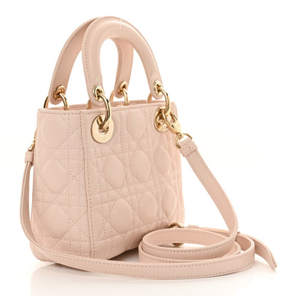 Christian Dior Lambskin Cannage Mini Lady Dior Aesthetic Beige 3 of 14