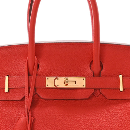 Hermes Togo Birkin 30 Orange Poppy 8 of 12
