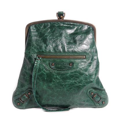 Balenciaga Chevre Small Aumonière Wristlet Emeraude 1 of 11