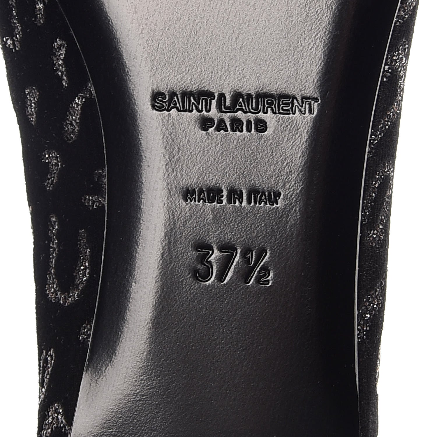 Saint Laurent Velvet Leo Dance 05 Ballet Class Flats 37.5 Black 7 of 7