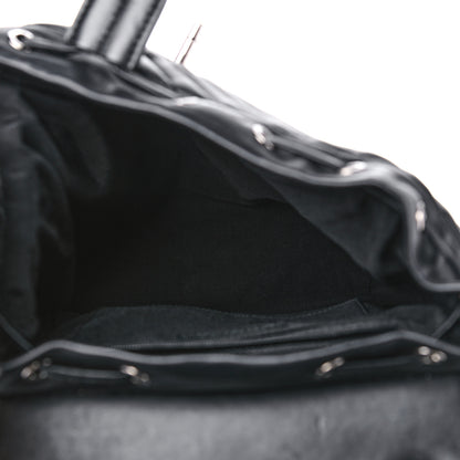 Chanel Calfskin Chevron Quilted Small Urban Spirit Backpack Black 4 of 13