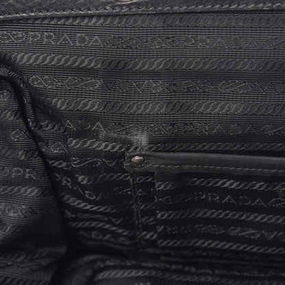 Prada Tessuto Nylon Nappa Braided Gaufre Frame Black 10 of 14