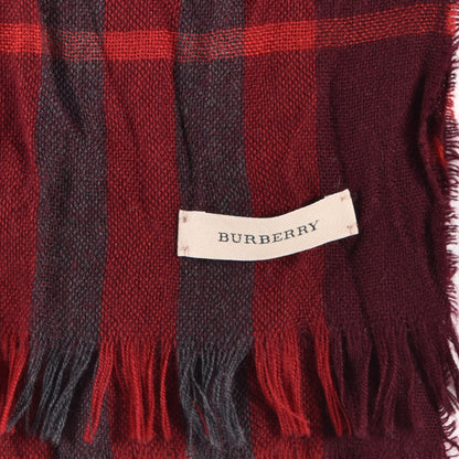 Burberry Wool Giant Check Scarf Dark Red 3 of 3