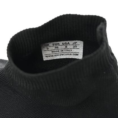 Balenciaga Neoprene Knit Womens Speed Clear Sole Sneakers 38 Black White 9 of 9