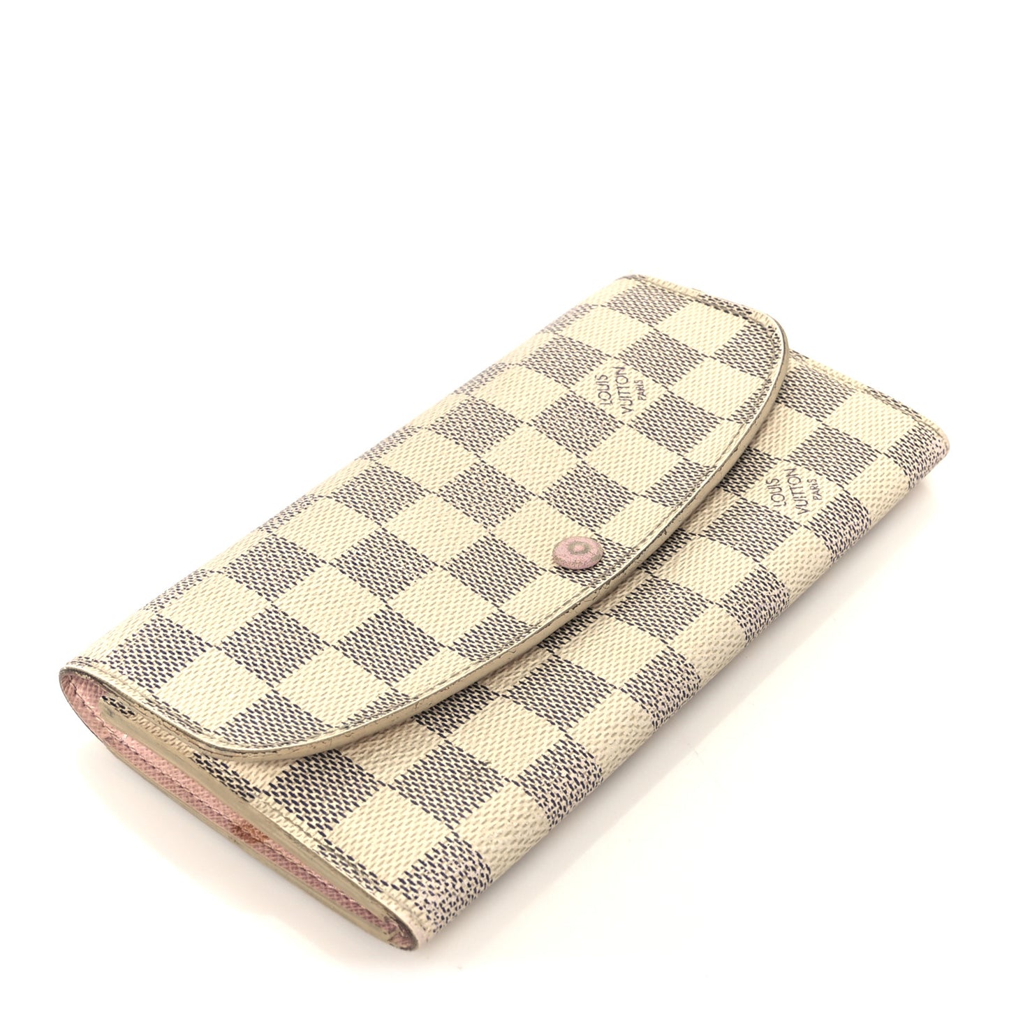 Damier Azur Emilie Wallet Rose Ballerine