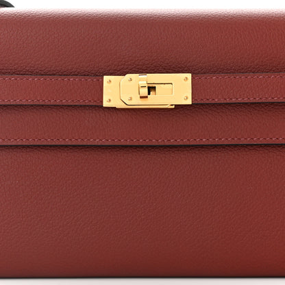 Hermes Evercolor Kelly To Go Wallet Rouge H 8 of 11
