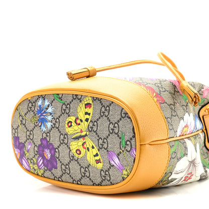 Gucci GG Supreme Monogram Flora Small Ophidia Bucket Bag Beige Multicolor Crop 5 of 7