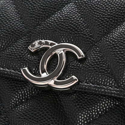 Chanel Caviar Quilted Pick Me Up Clutch With Chain Black 12 of 13