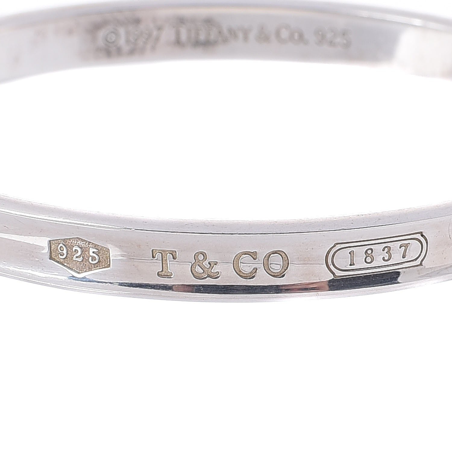 Tiffany Sterling Silver 1837 Bangle Bracelet 8 of 8