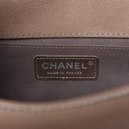 Chanel Iridescent Caviar Quilted Medium Boy Flap Beige 8 of 14