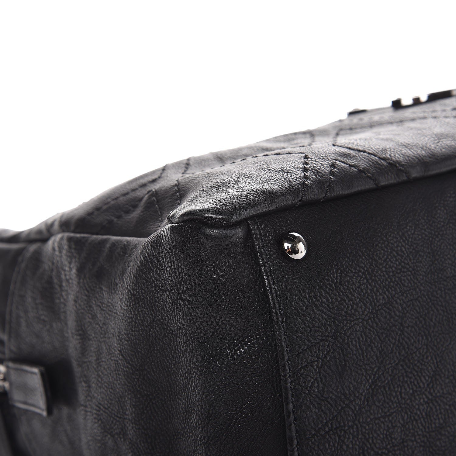 Chanel Calfskin Large Diamond Stitch Tote Black 8 of 11