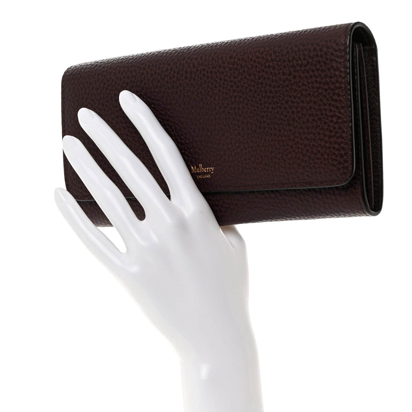 Natural Grain Calfskin Continental Wallet Oxblood