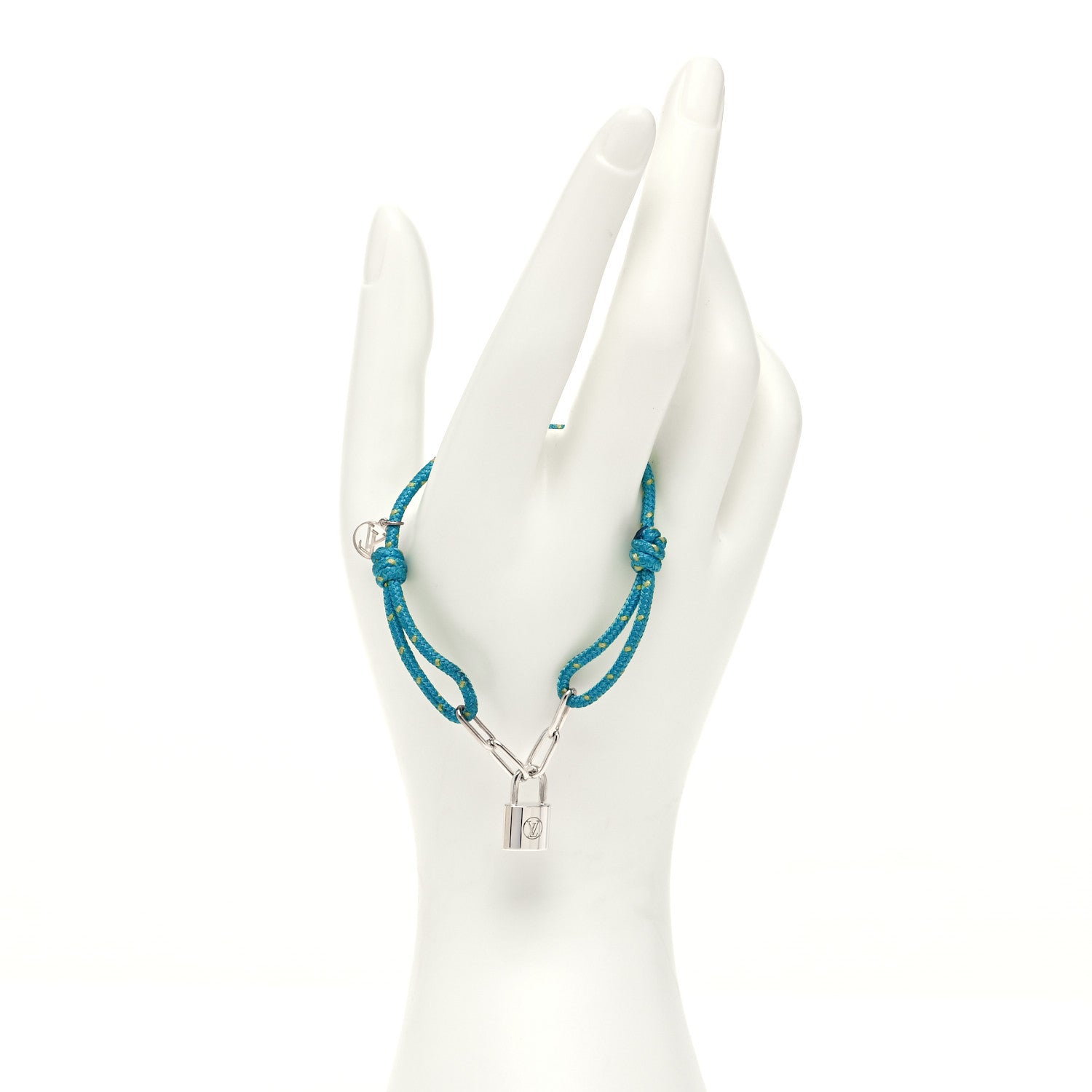 Louis Vuitton X UNICEF Sterling Silver Lockit Bracelet Blue 2 of 4