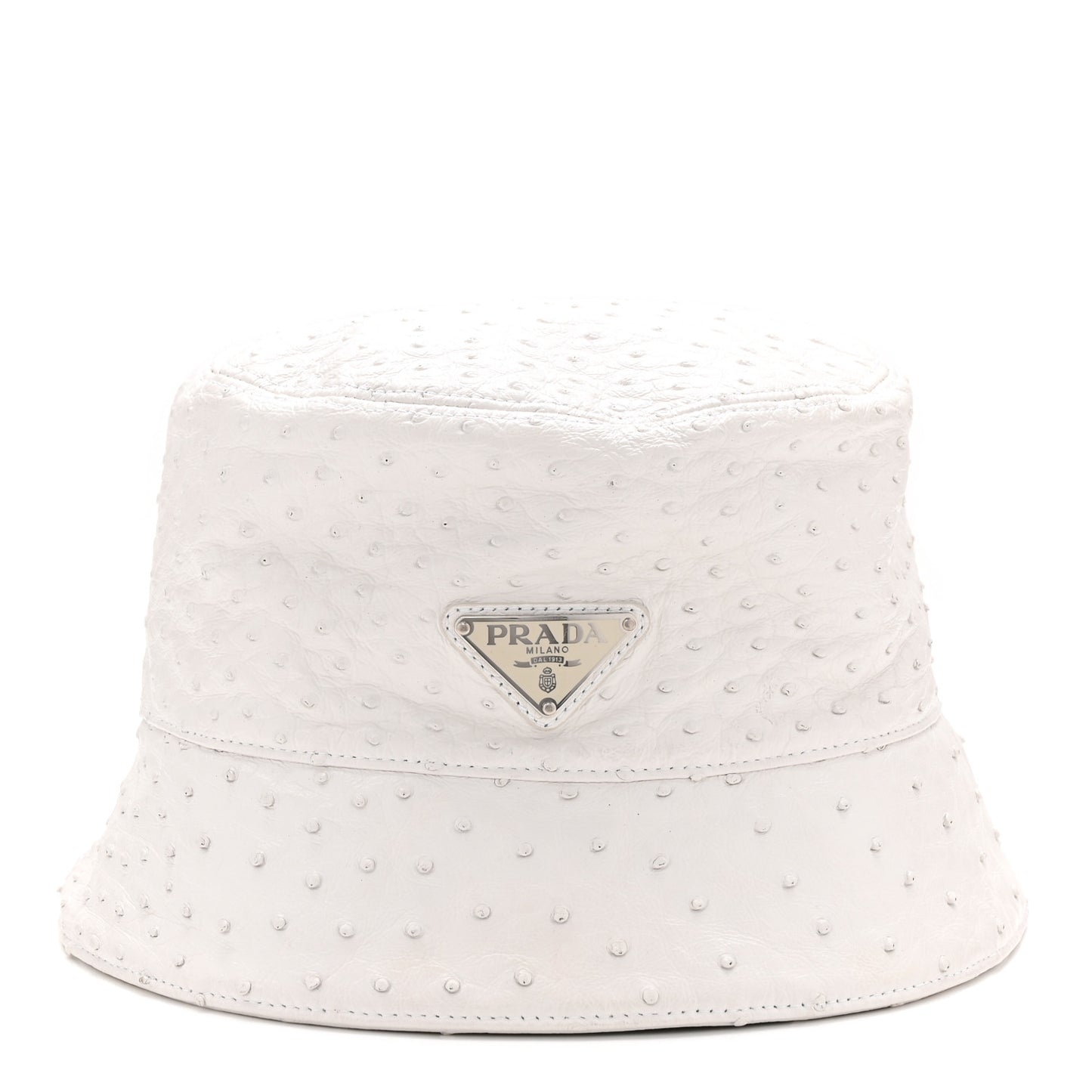 Ostrich Metal Triangle Womens Bucket Hat L White