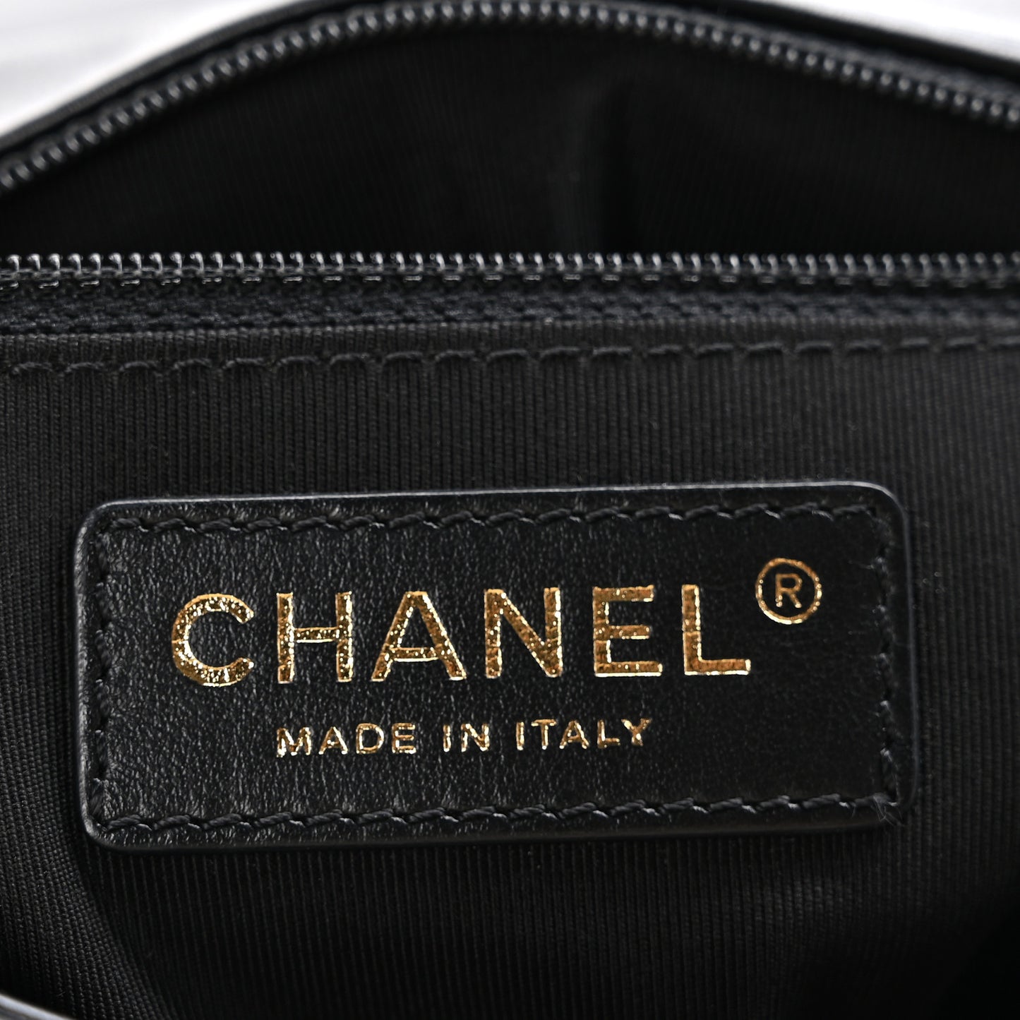 Calfskin Stitched Medium Covered CC Flap Bag Black