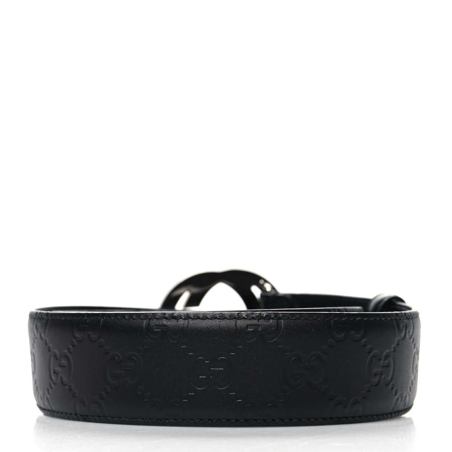 Guccissima Signature Interlocking G 40mm Belt 80 32 Black