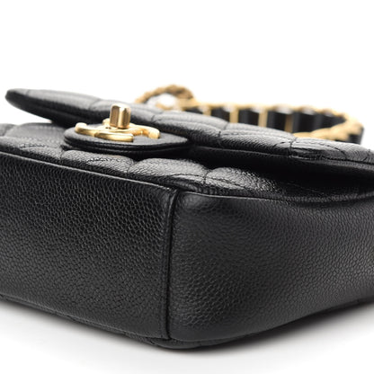 Chanel Caviar Quilted Mini Chain Soul Flap Black 8 of 8