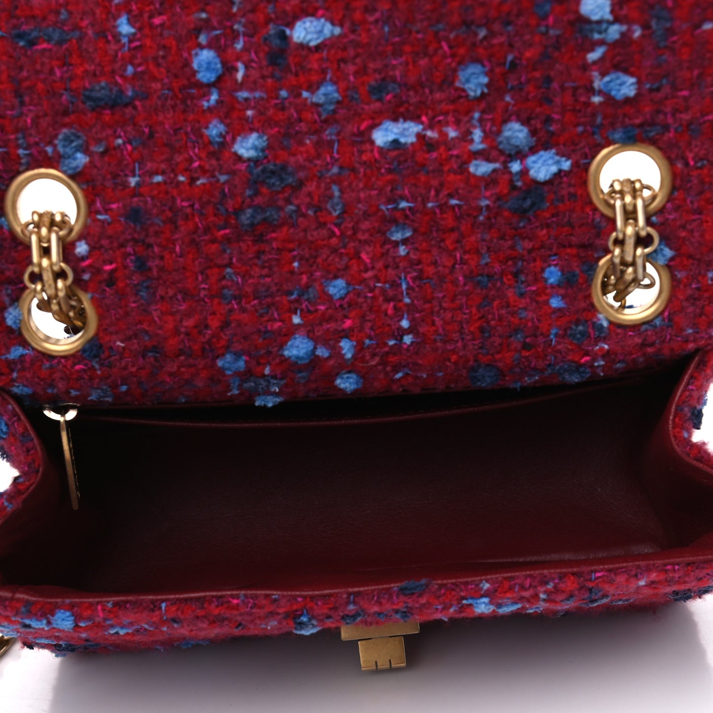 Tweed Quilted 2.55 Reissue Mini Flap Red Multicolor