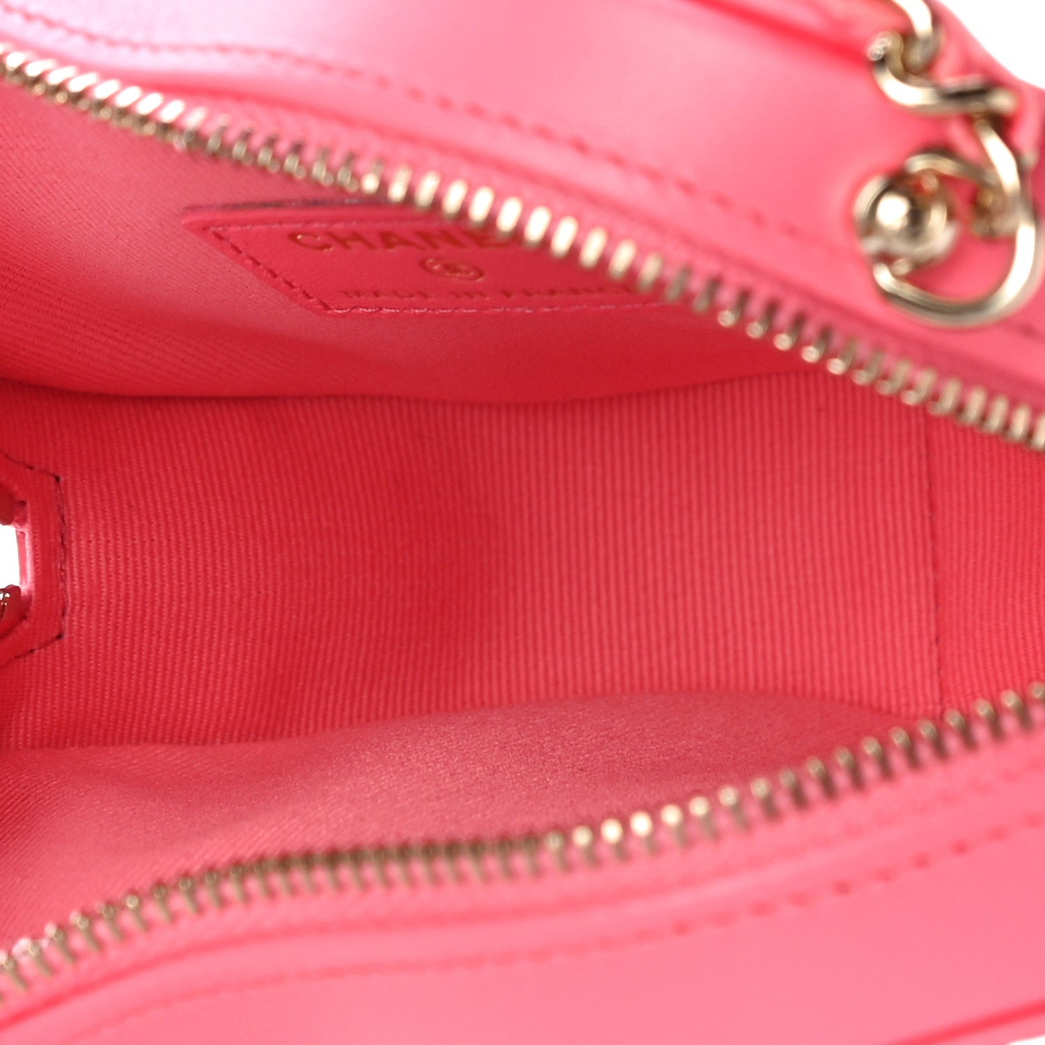 Chanel Lambskin Quilted CC In Love Heart Clutch With Chain Pink 5 of 9