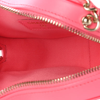 Chanel Lambskin Quilted CC In Love Heart Clutch With Chain Pink 5 of 9