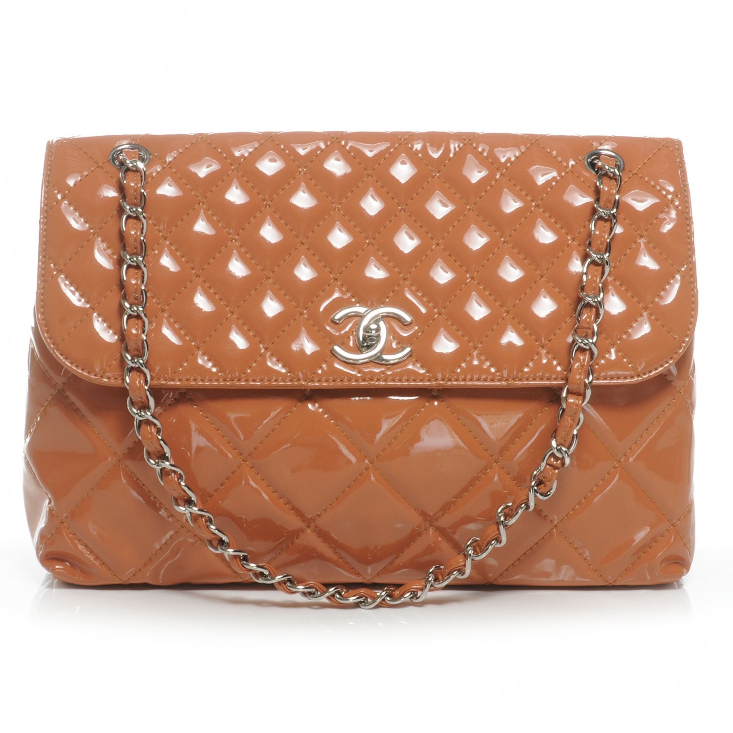 Chanel Vinyl Quilted In the Business Flap Bag Salmon 1 of 8