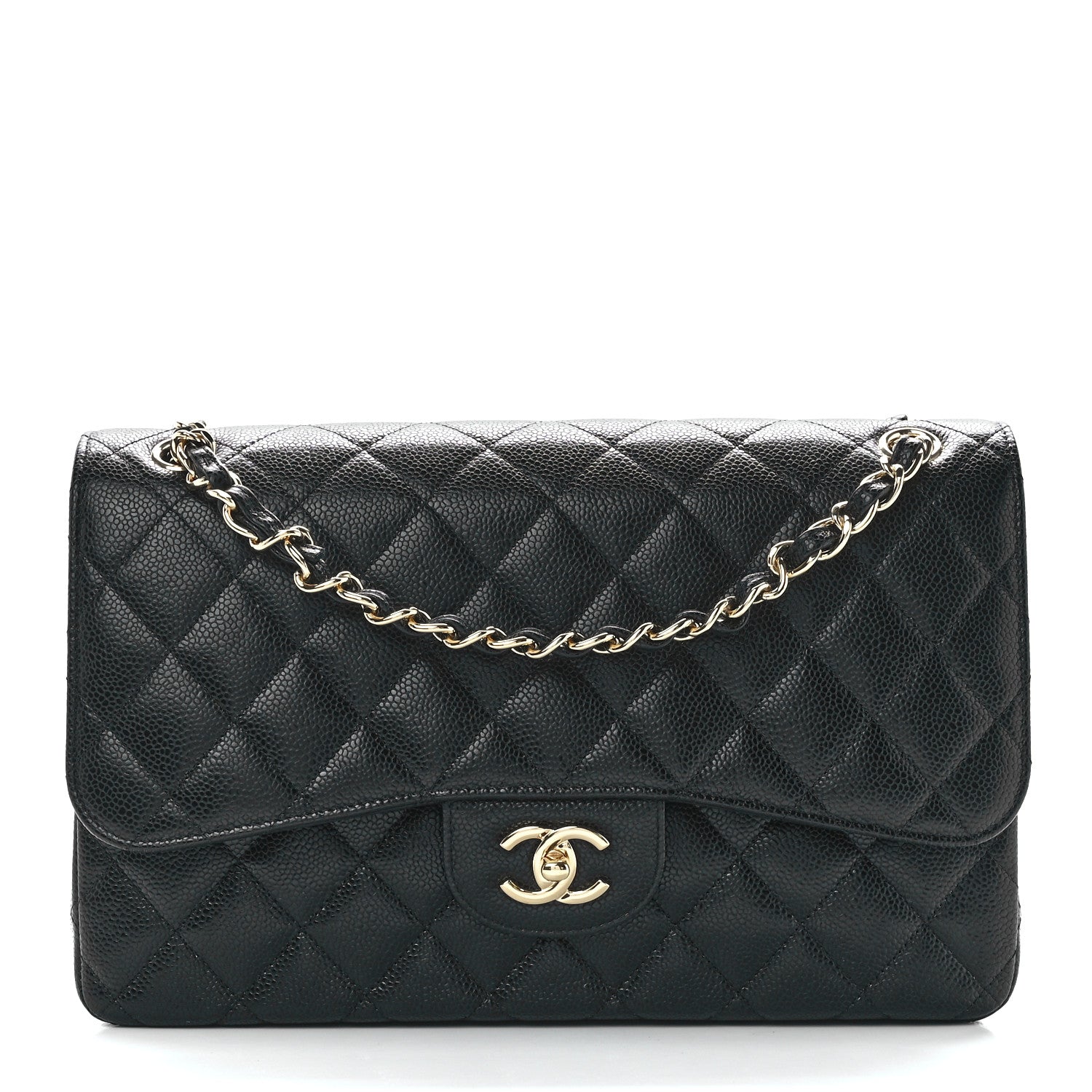 Chanel Caviar Quilted Jumbo Double Flap Black 1 of 14