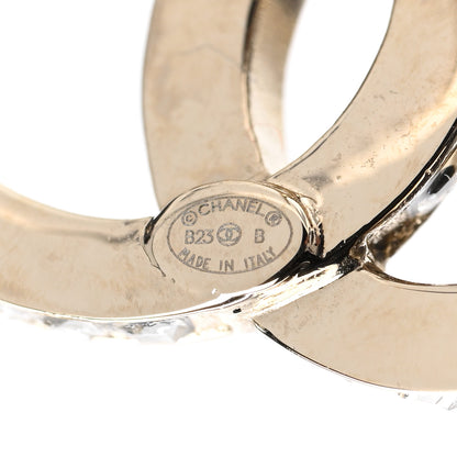 Chanel Metal Baguette Crystal CC Earrings Gold 4 of 6